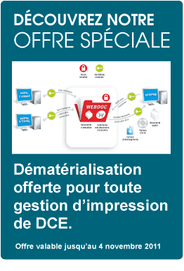 Découvrez notre offre spéciale : Dématérialisation offerte pour toute gestion d’impression de DCE.